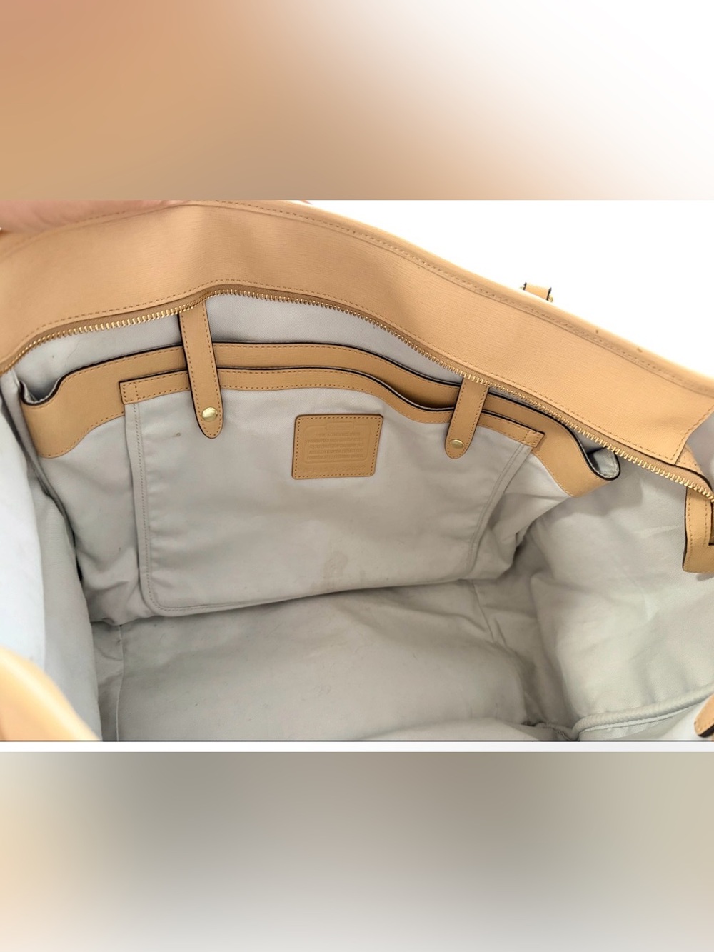 2013 Coach Saffiano Leather East West City Tote - Picture 9 of 9